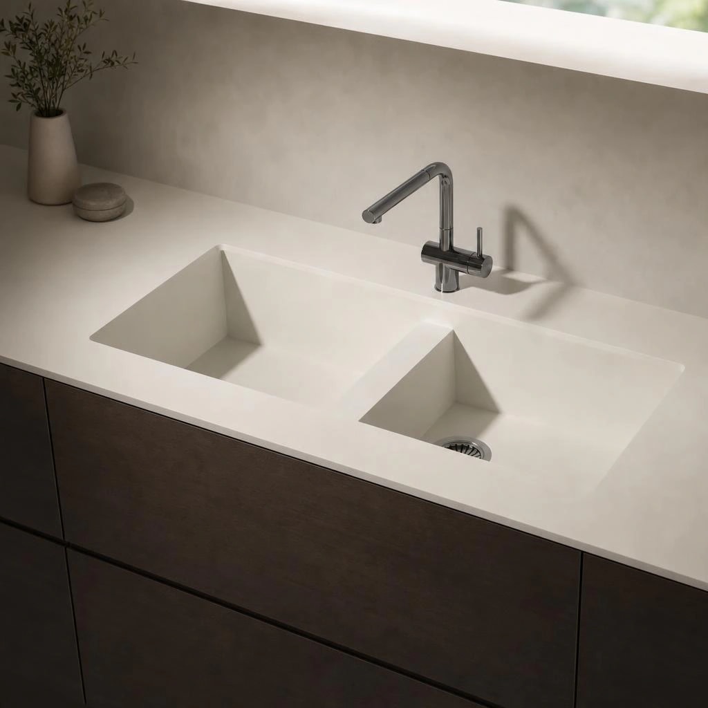 Fregadero Oasink Vadella integrado en encimera Dekton Moone